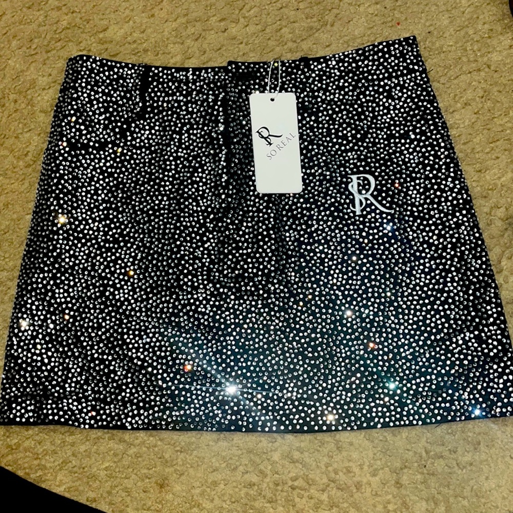 GSUWOO RHINESTONE SKIRT